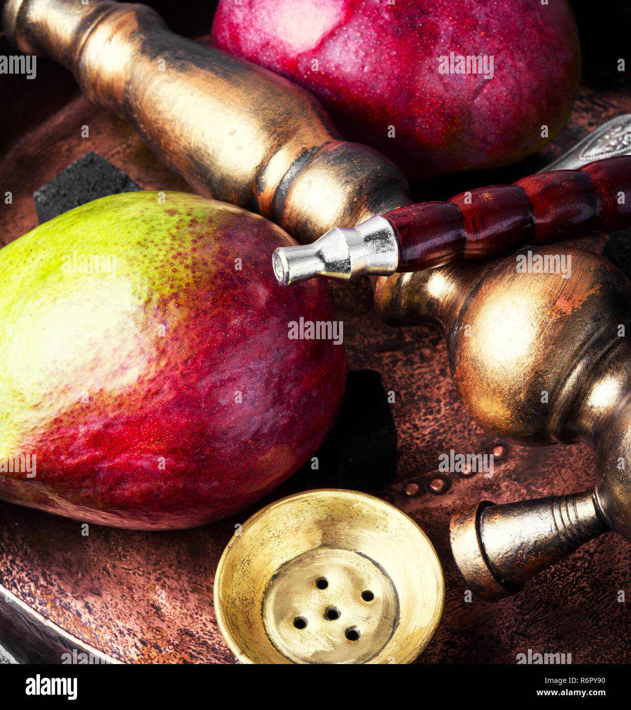 hookah with mango for relax Stock Photo Alamy