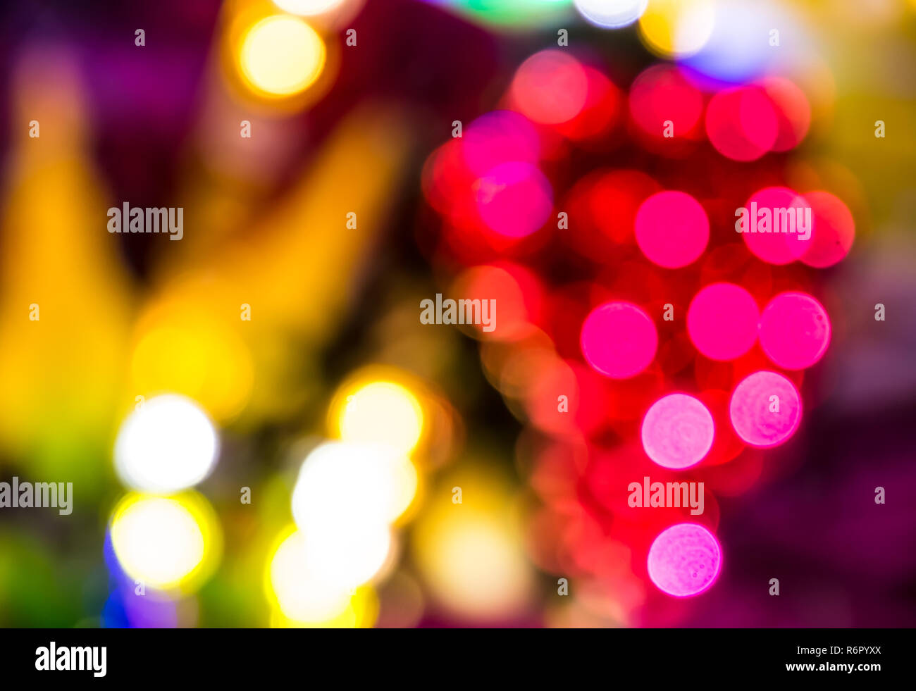 Abstract defocused christmas light background Stock Photo