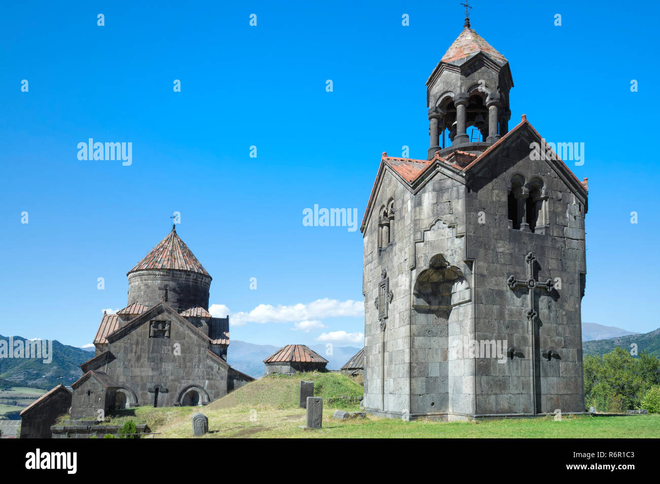 11th-century Haghpat Monastery, Surb Nishan, Cathedral and bell tower, Haghpat, Lori Province, Armenia, Caucasus, Middle East, Asia, Unesco World Heri Stock Photo