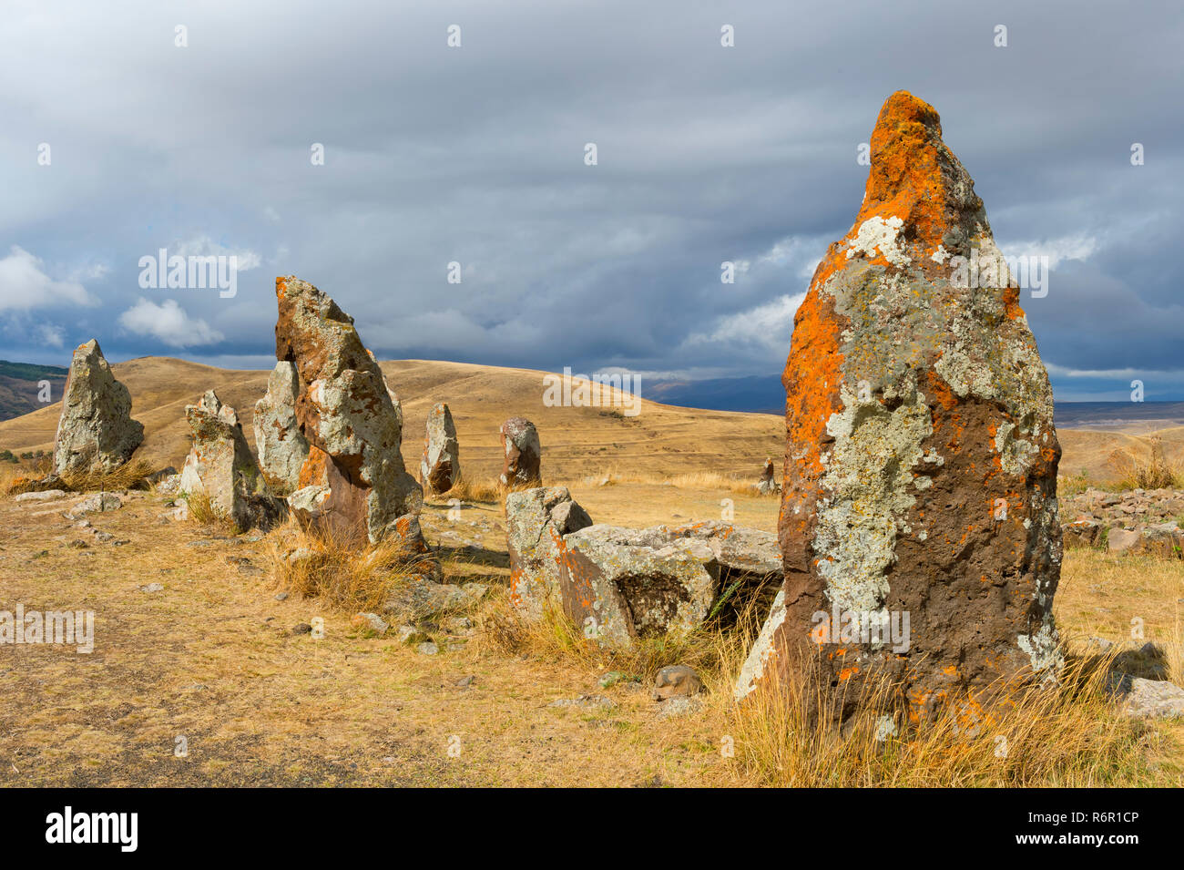 Prehistoric archaeological Karer site of Zorats, Sisian, Syunik Province, Armenia, Caucasus, Middle East, Asia Stock Photo