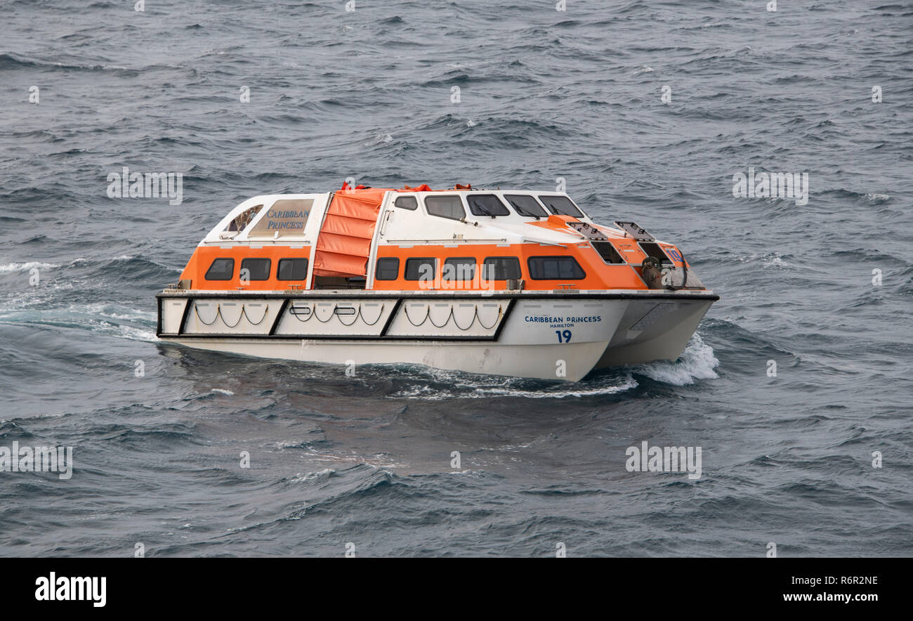 Lifeboat Caribbean Princess Cruise Ship Stock Photo Alamy