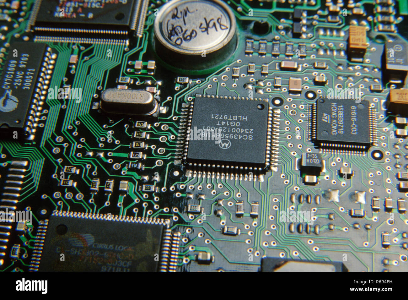 computer hard disk circuit, mumbai bombay, maharashtra, india Stock Photo