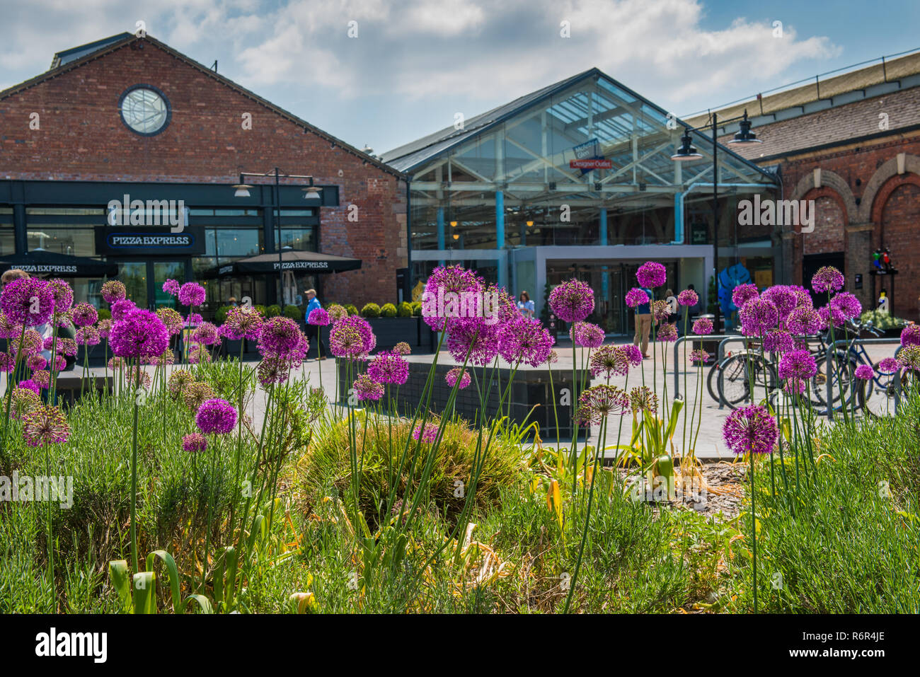 Swindon Designer Outlet Centre,  our Designer Outlet is housed within the Grade II Listed building of the former Great Western Railway Works.'22nd May Stock Photo