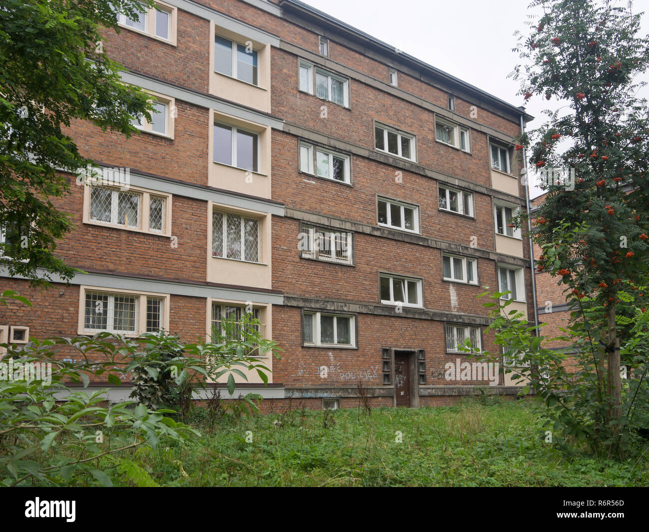 Apartment block in a residential district in Gdansk Poland Stock Photo