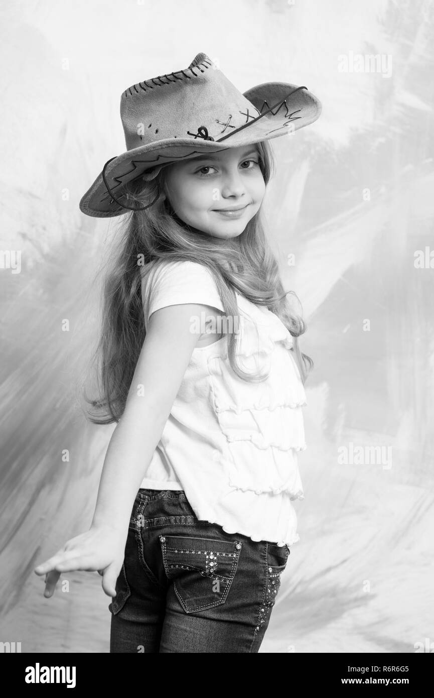 Baby girl wearing cute outfit Black and White Stock Photos