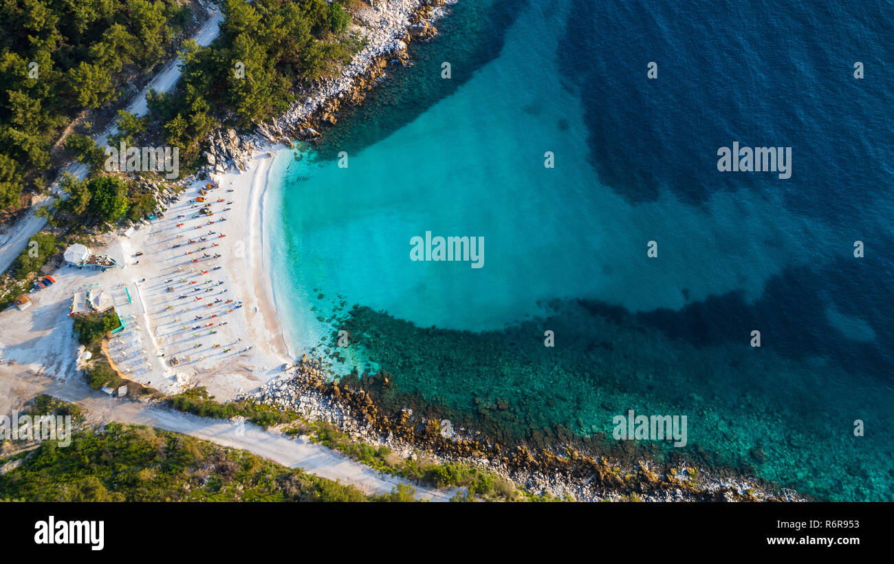 Marble beach (Saliara beach). Thassos island, Greece Stock Photo - Alamy