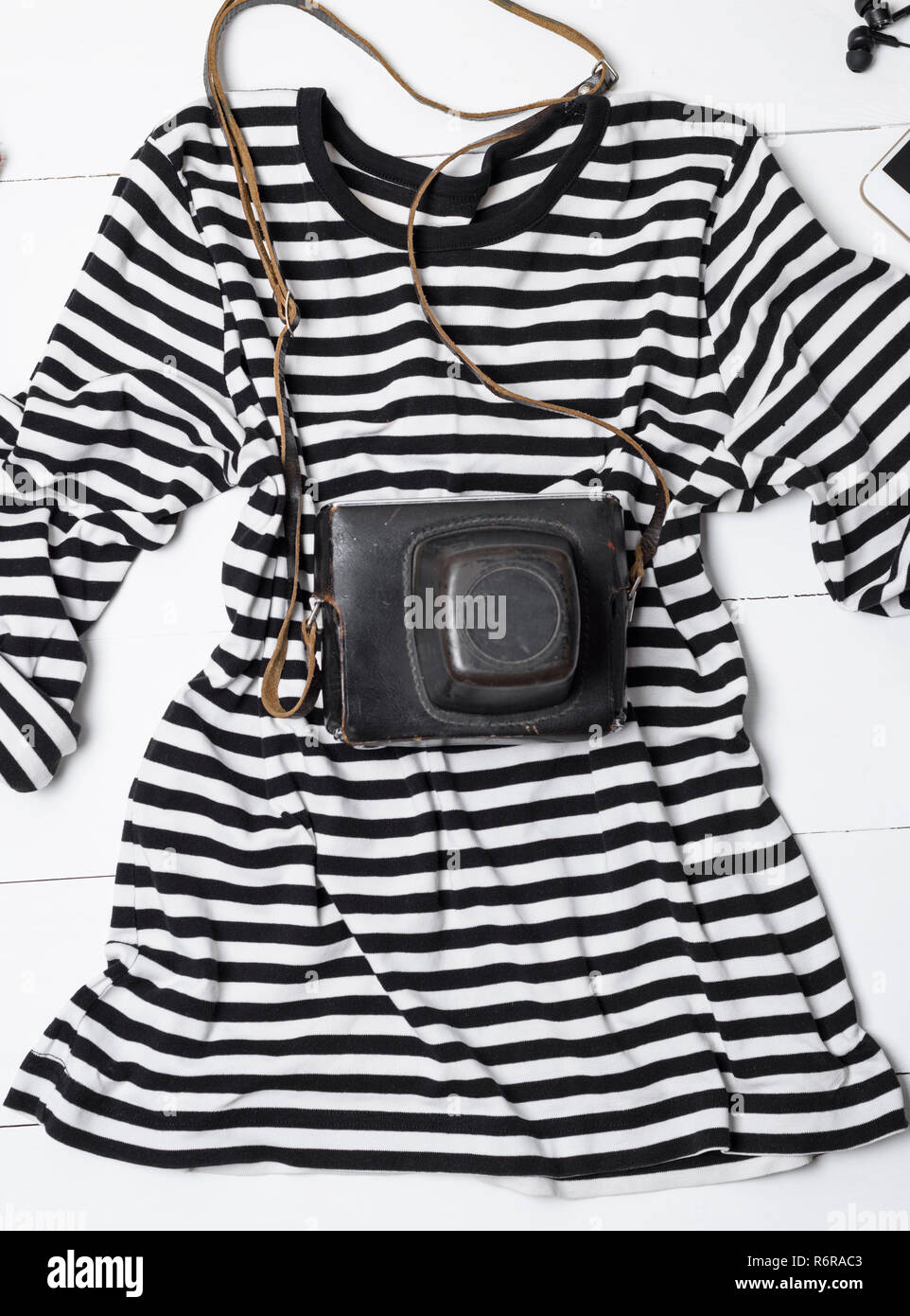 White shirt black stripes hi-res stock photography and images - Alamy