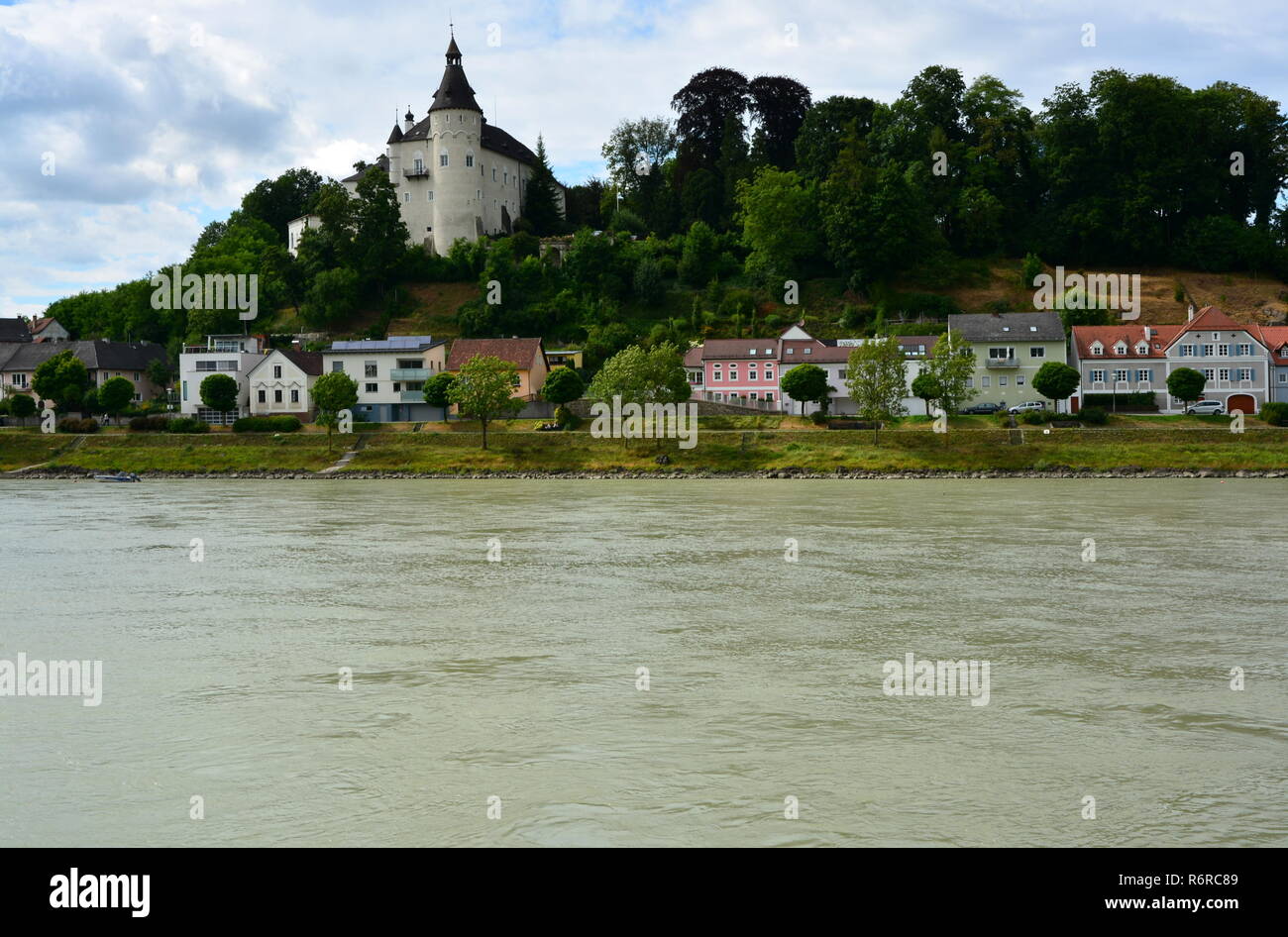 ottensheim castle on the danube Stock Photo