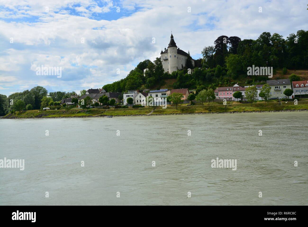 ottensheim castle on the danube Stock Photo