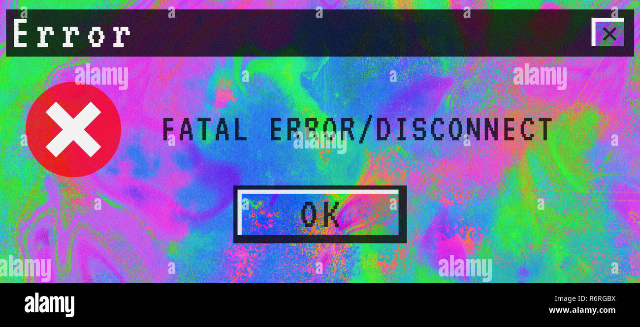 Gradient digital abstract background fatal error disconnect Stock Photo