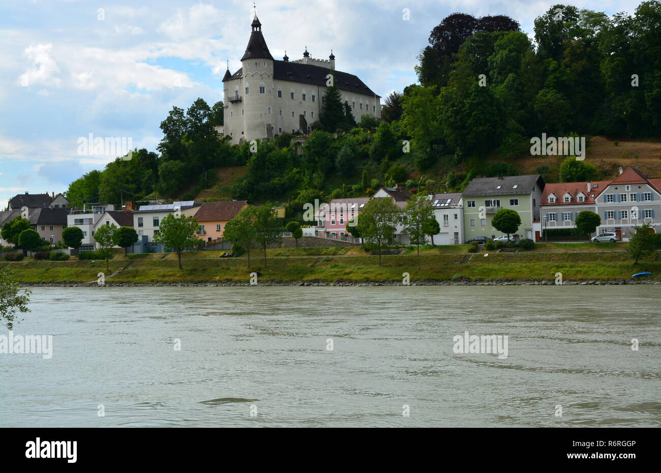 ottensheim castle on the danube Stock Photo