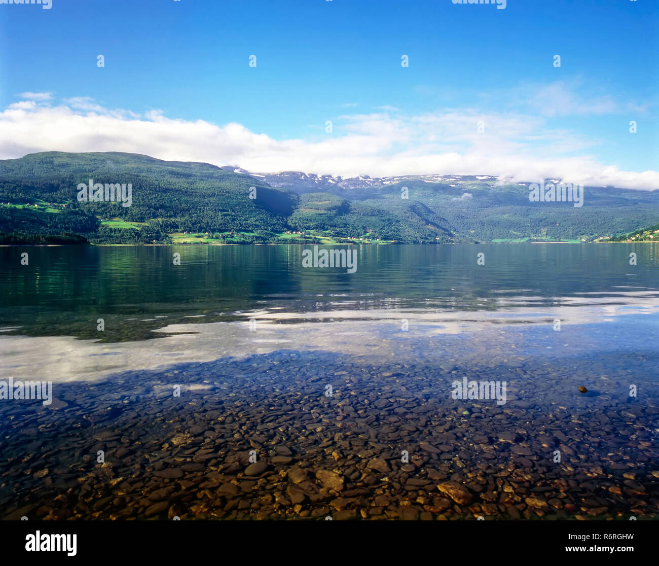 Lake in Voss, Norway Stock Photo