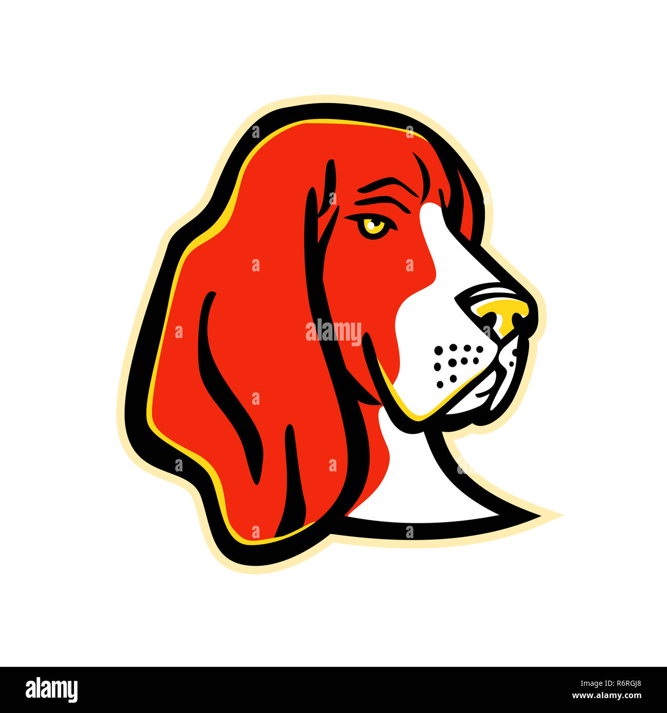 Basset Hound Dog Mascot Stock Photo