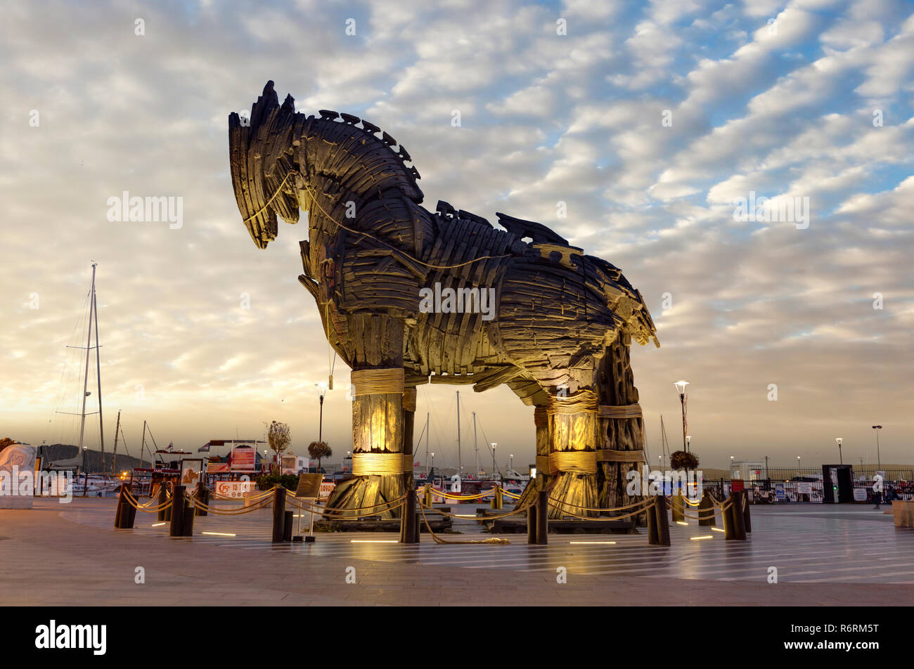 Canakkale, TURKEY - July 28, 2018 : Trojan horse made for Troy movie in  Canakkale Stock Photo - Alamy