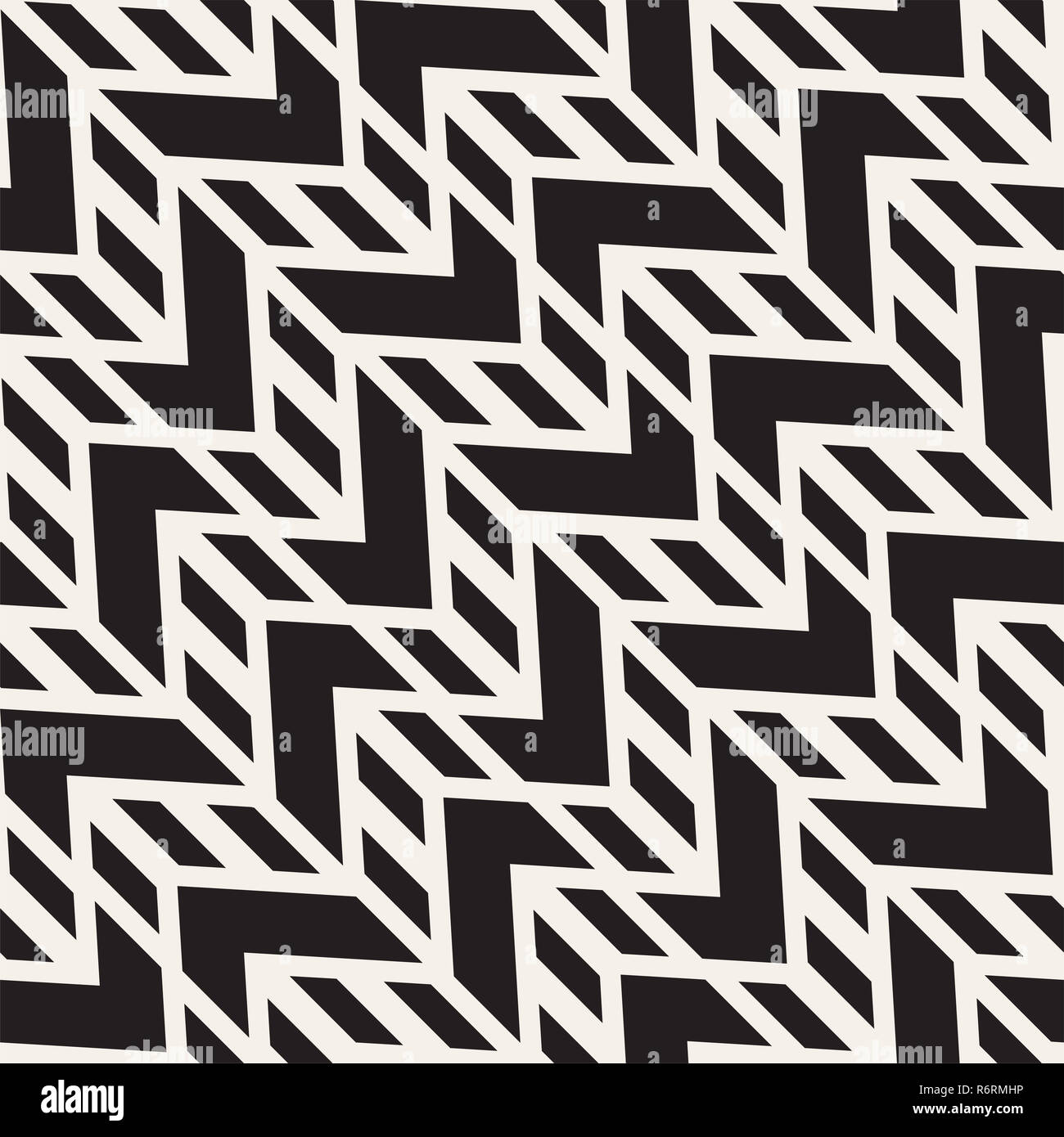 Vector seamless zigzag line pattern. Abstract stylish geometric ...