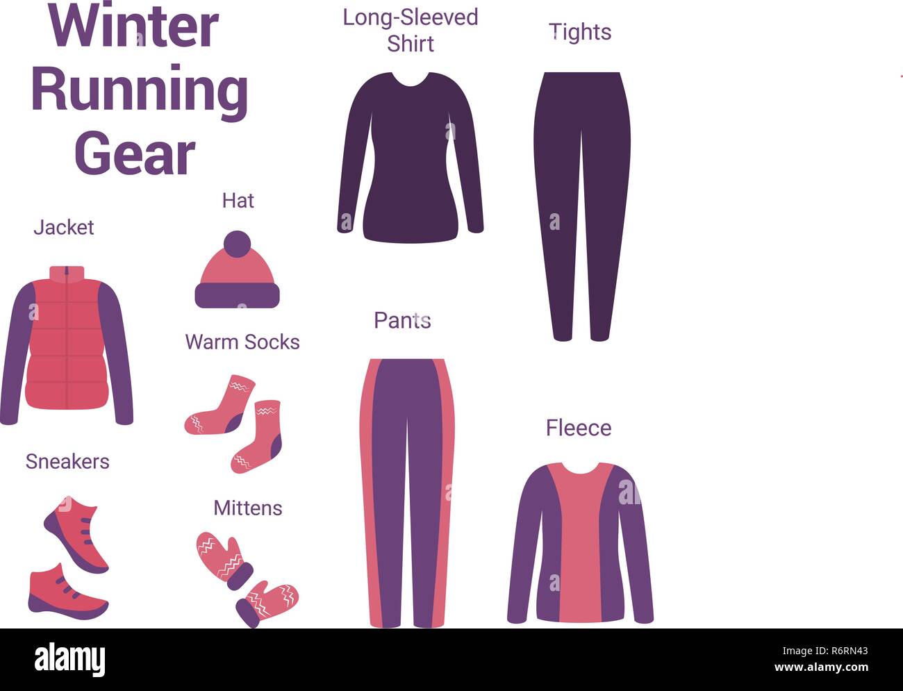 set of clothes for winter running Stock Vector Image & Art Alamy