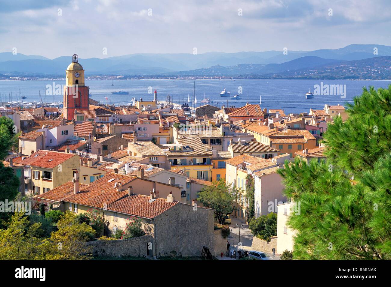 above the roofs of st. tropez Stock Photo