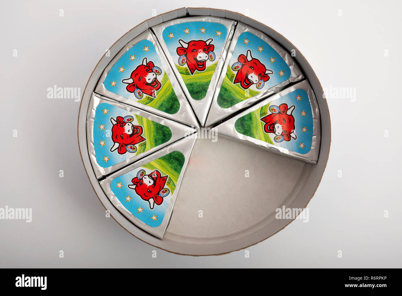 Laughing cow soft cheese triangles hi-res stock photography and images