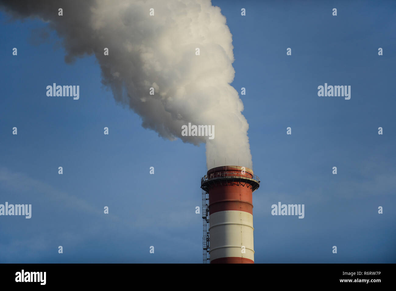Smoke and steam is seen as PGE Power station operates during a winter ...