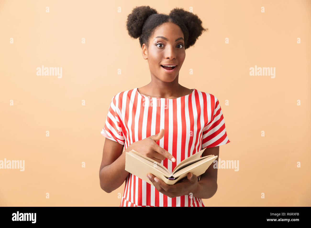 Teenage african american woman smiling and
