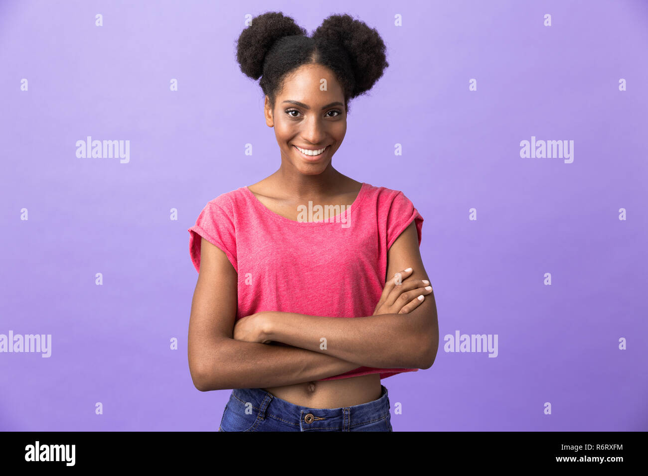 Photo Of Attractive African American Woman With Afro Hairstyle