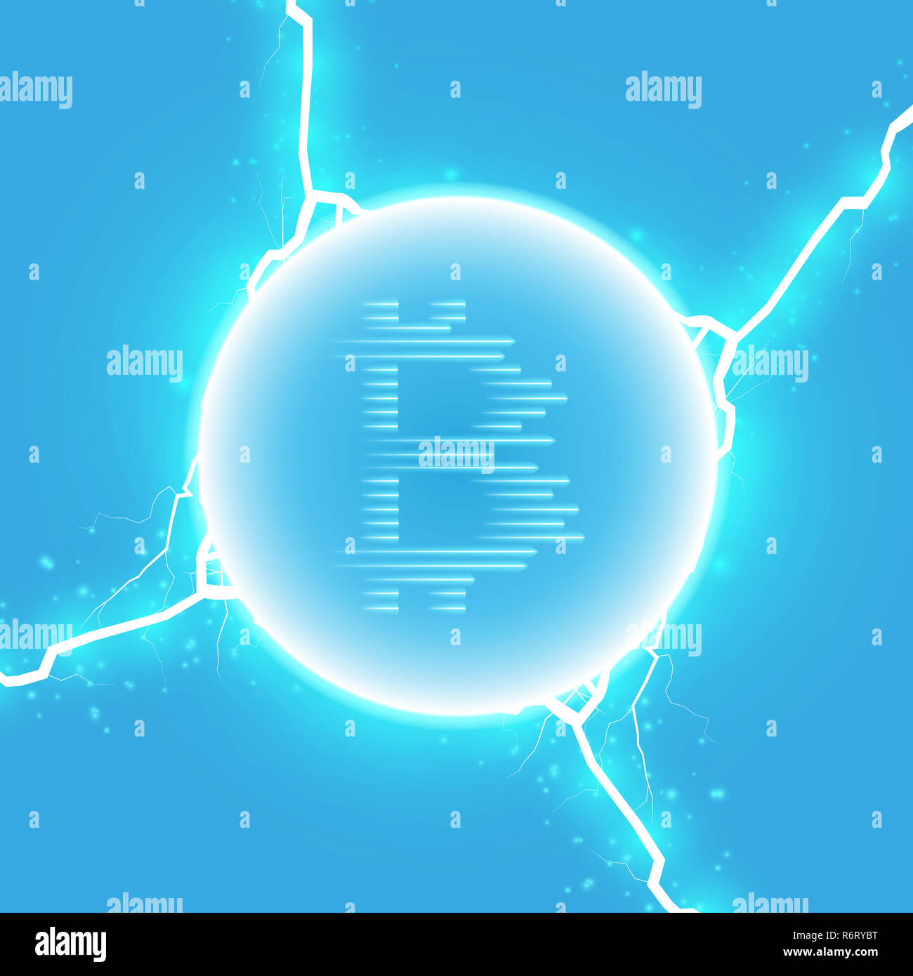 Bitcoin mining, conceptual illustration.. Digital money. Concept design of  cryptocurrency. Sign bitcoin on transparent background with generation  particles energy. Vector illustration Stock Photo - Alamy