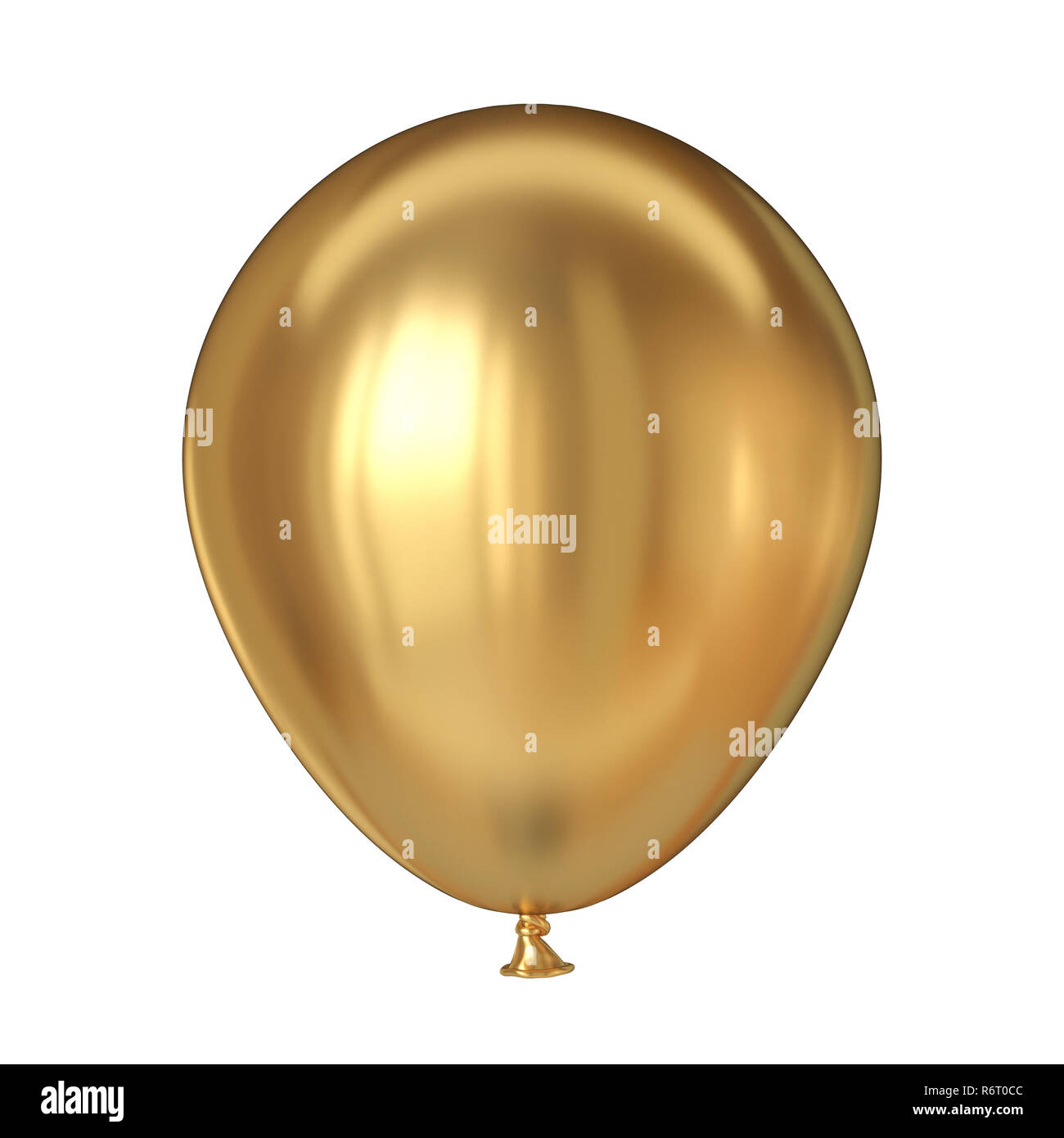 Golden balloon 3D rendering illustration isolated on white background ...