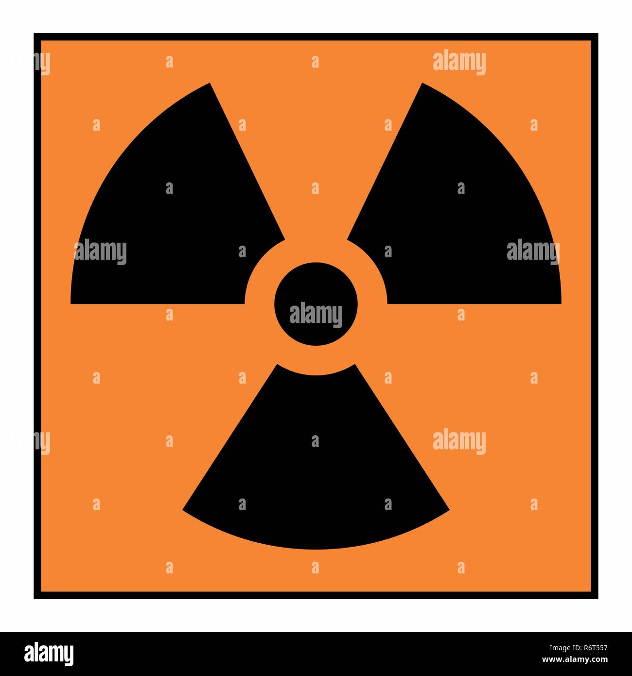 Illustration of an isolated radiation hazard symbol Stock Vector Image