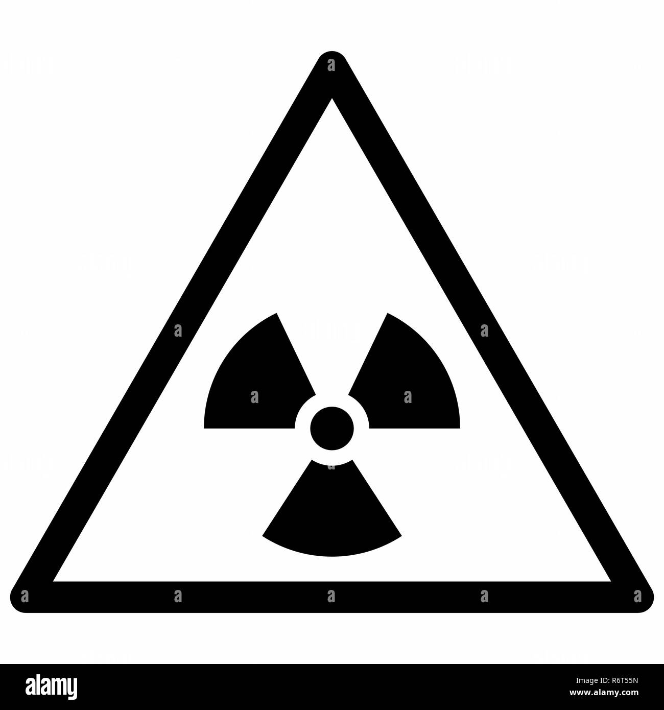 Illustration of an isolated radiation hazard symbol Stock Vector