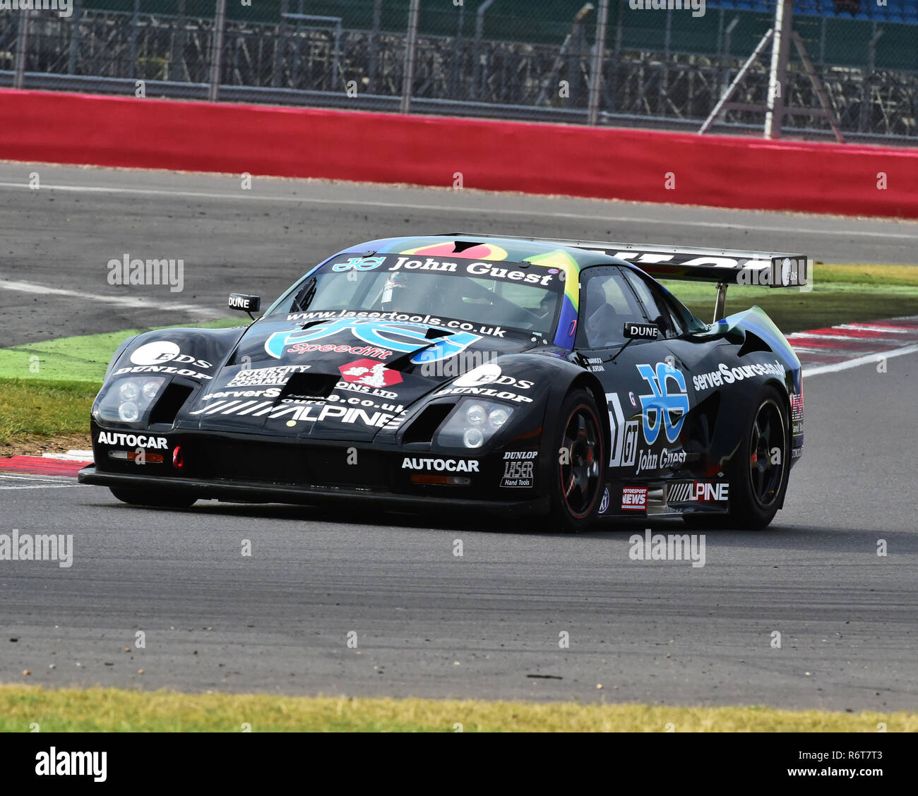 Jamie Campbell-Walter, Lister Storm GTS, 90's GT Legends, Silverstone Classic 2014, 90's GT Legends, Classic Racing Cars, Endurance racing, historic r Stock Photo