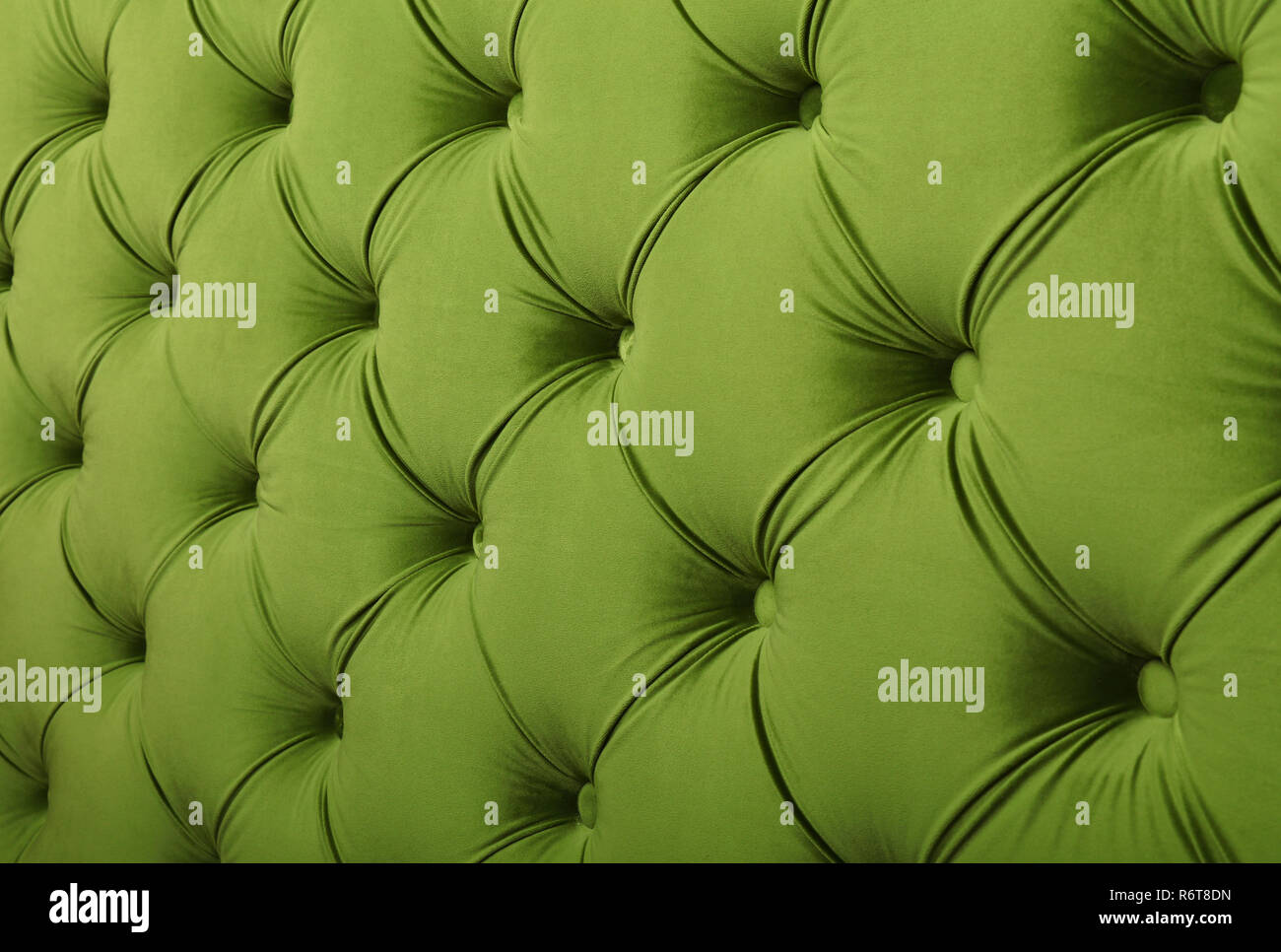 Green textile capitone background texture Stock Photo