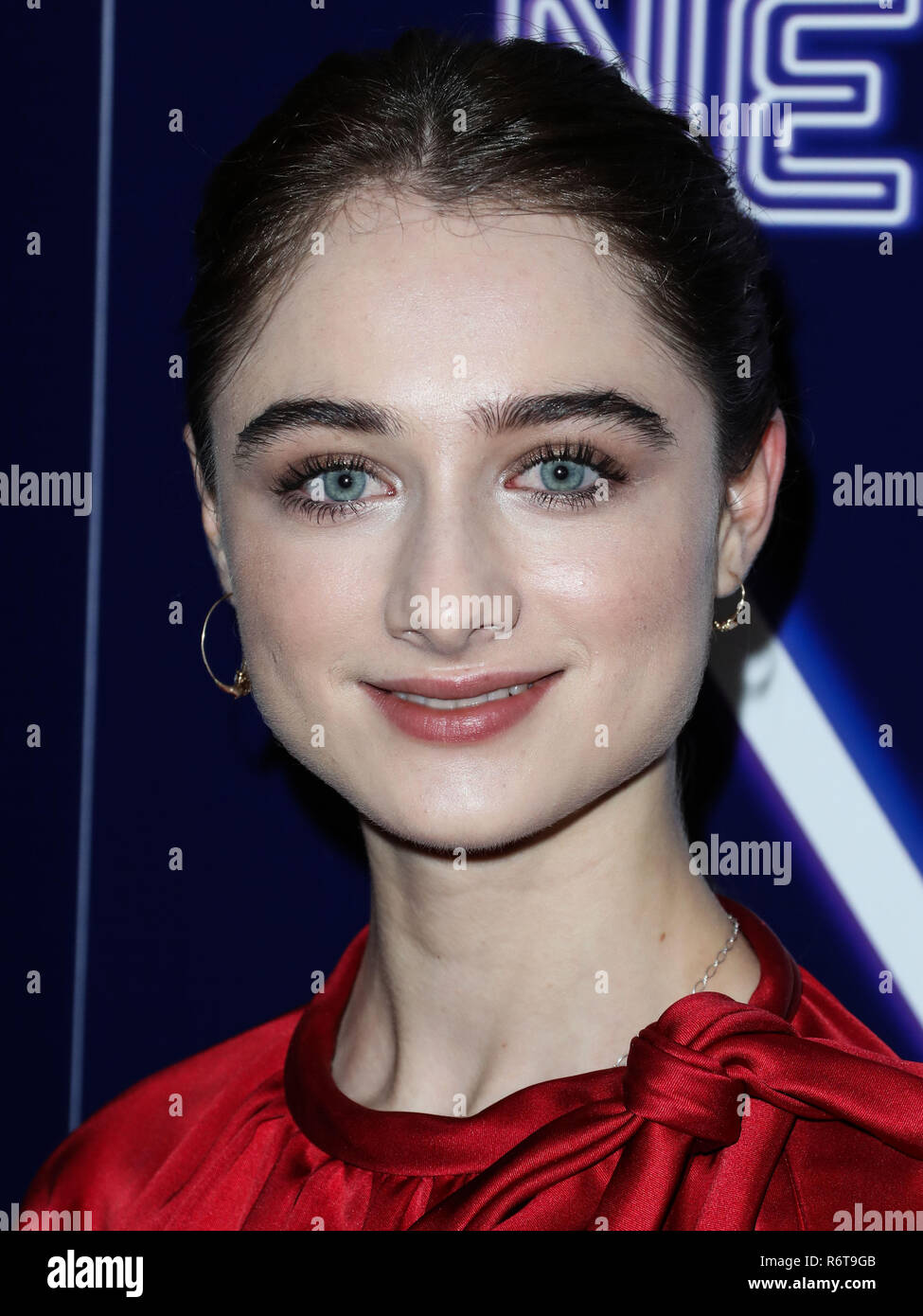 HOLLYWOOD, LOS ANGELES, CA, USA - DECEMBER 05: Actress Raffey Cassidy arrives at the Los Angeles Premiere Of Neon's 'Vox Lux' held at ArcLight Hollywood on December 5, 2018 in Hollywood, Los Angeles, California, United States. (Photo by Xavier Collin/Image Press Agency) Stock Photo