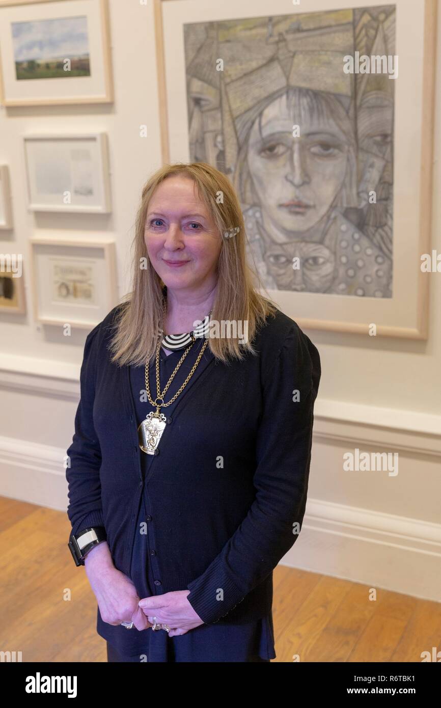 Edinburgh, Scotland, UK. 6th Dec 2018. Joyce W. Cairns PRSA has been elected President of the Royal Scottish Academy of Art and Architecture, the first woman to be elected to the position in the 192-year history of the RSA.   Born in Edinburgh, Cairns studied painting at Gray's School of Art, Aberdeen (1966-71), and at the Royal College of Art, London (1971-74). Following a fellowship at Gloucester College of Art and Design she studied at Goldsmiths College, University of London. Credit: Rich Dyson/Alamy Live News Stock Photo