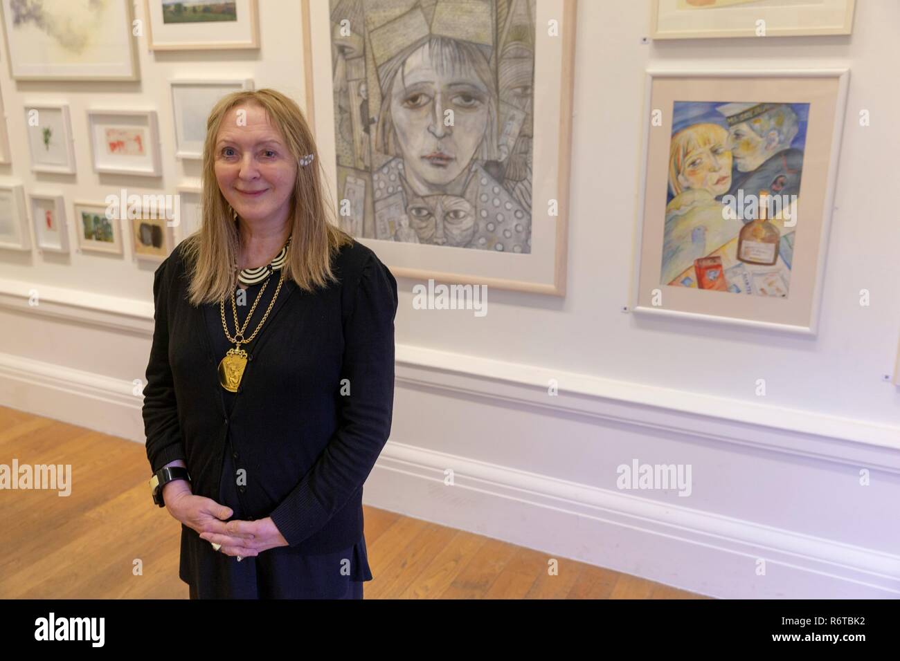 Edinburgh, Scotland, UK. 6th Dec 2018. Joyce W. Cairns PRSA has been elected President of the Royal Scottish Academy of Art and Architecture, the first woman to be elected to the position in the 192-year history of the RSA.   Born in Edinburgh, Cairns studied painting at Gray's School of Art, Aberdeen (1966-71), and at the Royal College of Art, London (1971-74). Following a fellowship at Gloucester College of Art and Design she studied at Goldsmiths College, University of London. Credit: Rich Dyson/Alamy Live News Stock Photo