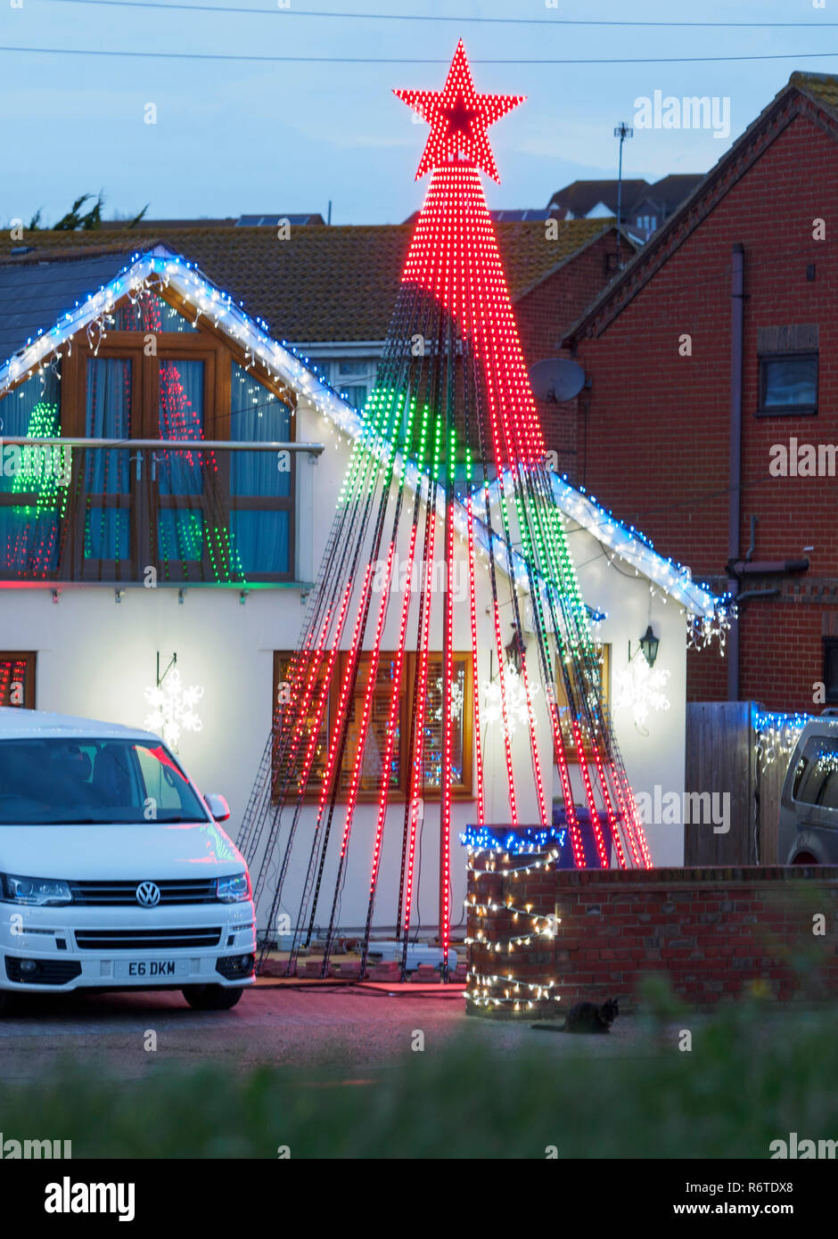 Warden Bay, Kent, UK. 6th December, 2018. A house in Warden Bay, Kent