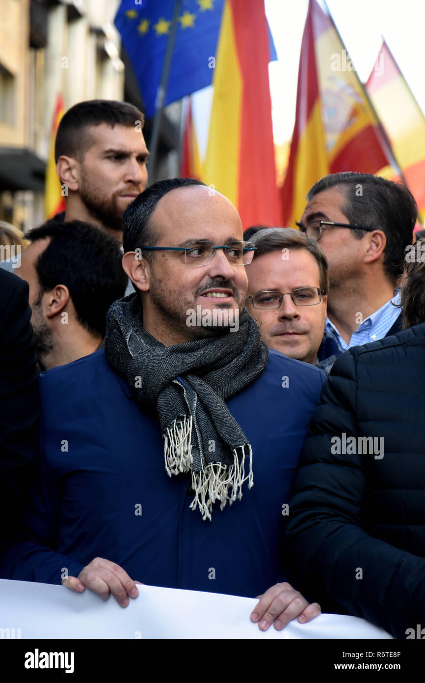 Barcelona, Catalonia, Spain. 6th Dec, 2018. The President of the Popular Party of Catalonia (PPC) Alejandro Fernandez seen during the event.Two thousand people celebrated the 40th Anniversary of the Spanish Constitution in Barcelona. Credit: Ramon Costa/SOPA Images/ZUMA Wire/Alamy Live News Stock Photo