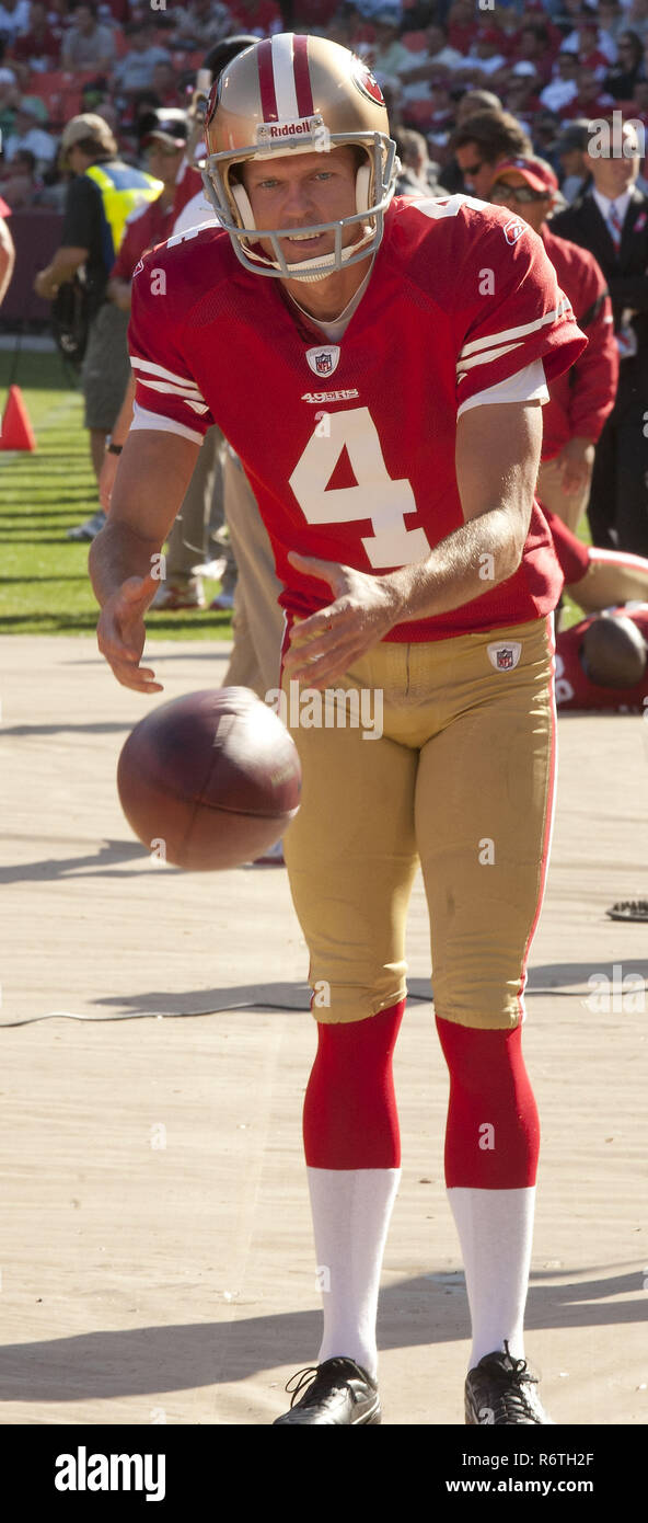 San Francisco, California, USA. 30th Oct, 2011. San Francisco 49ers punter Andy Lee (4) on Sunday, October 30, 2011 at Candlestick Park, San Francisco, California. The 49ers defeated the Browns 20-10. Credit: Al Golub/ZUMA Wire/Alamy Live News Stock Photo
