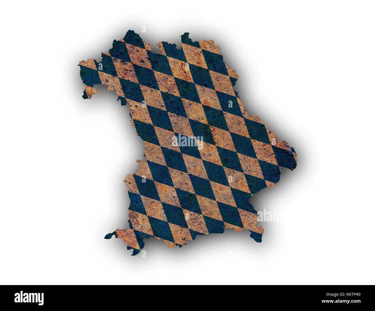 map and banner of bavaria on rusty metal Stock Photo - Alamy