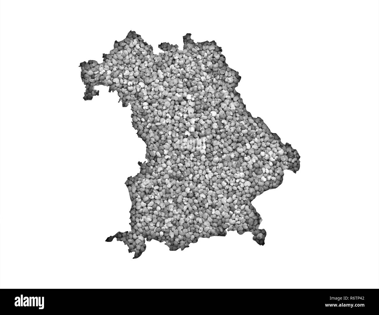 map of bavaria on poppy Stock Photo