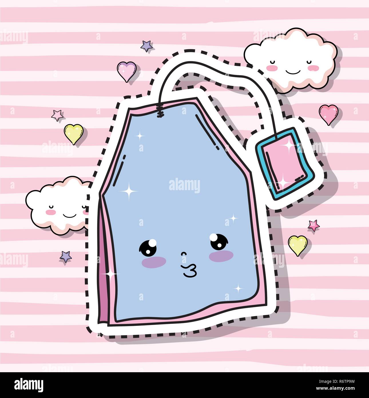 kawaii cute tag sale with tender clouds Stock Vector Image & Art - Alamy