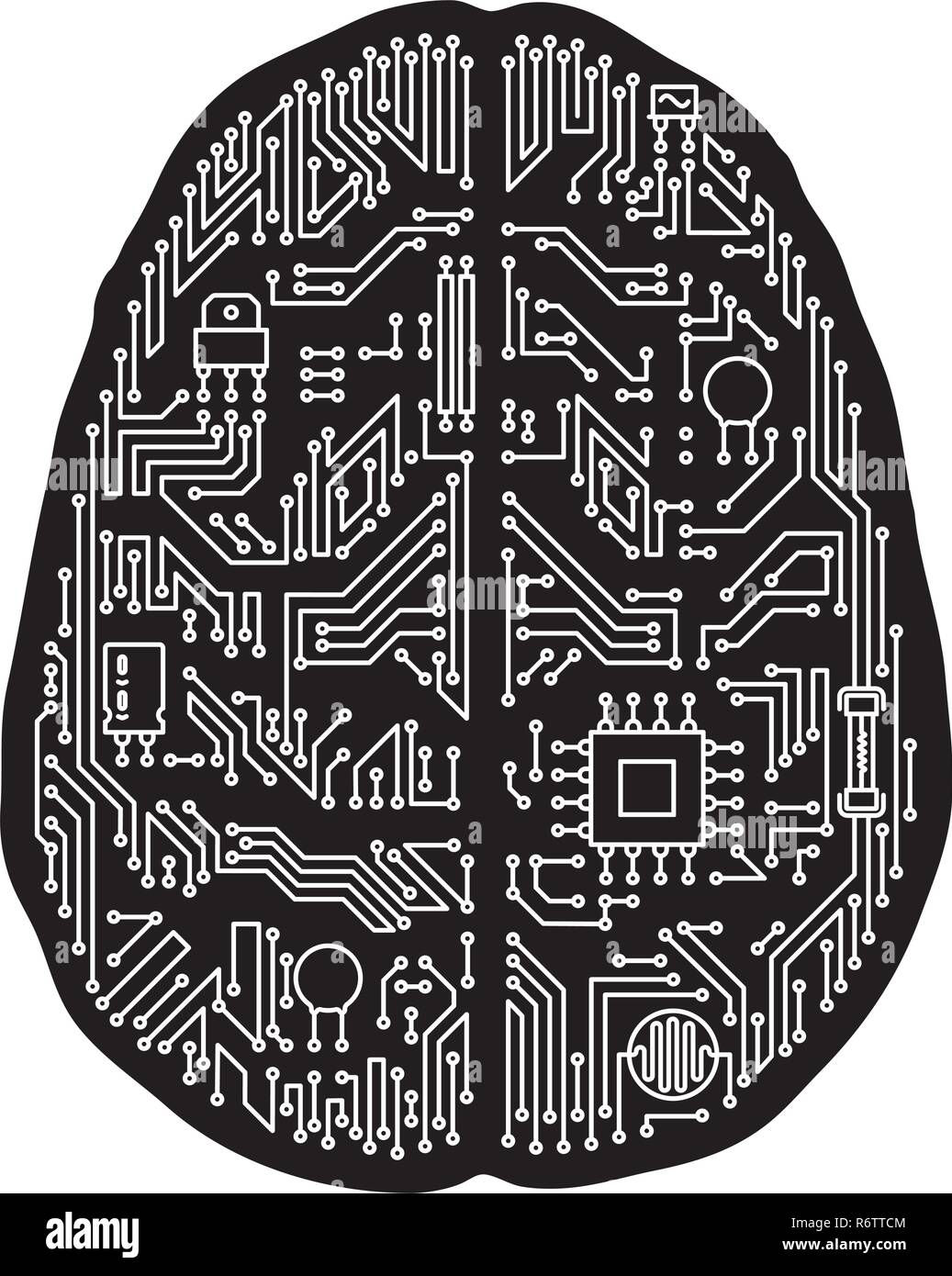 Ai brain chip hi-res stock photography and images - Alamy