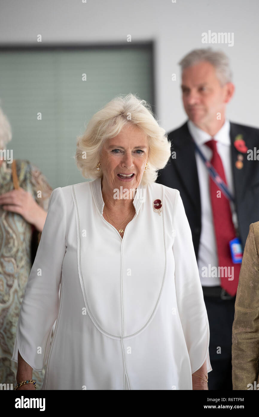 Britain's Camilla, Duchess of Cornwall at the British Council offices in Accra, Ghana during a royal visit to the country in November 2018. Stock Photo