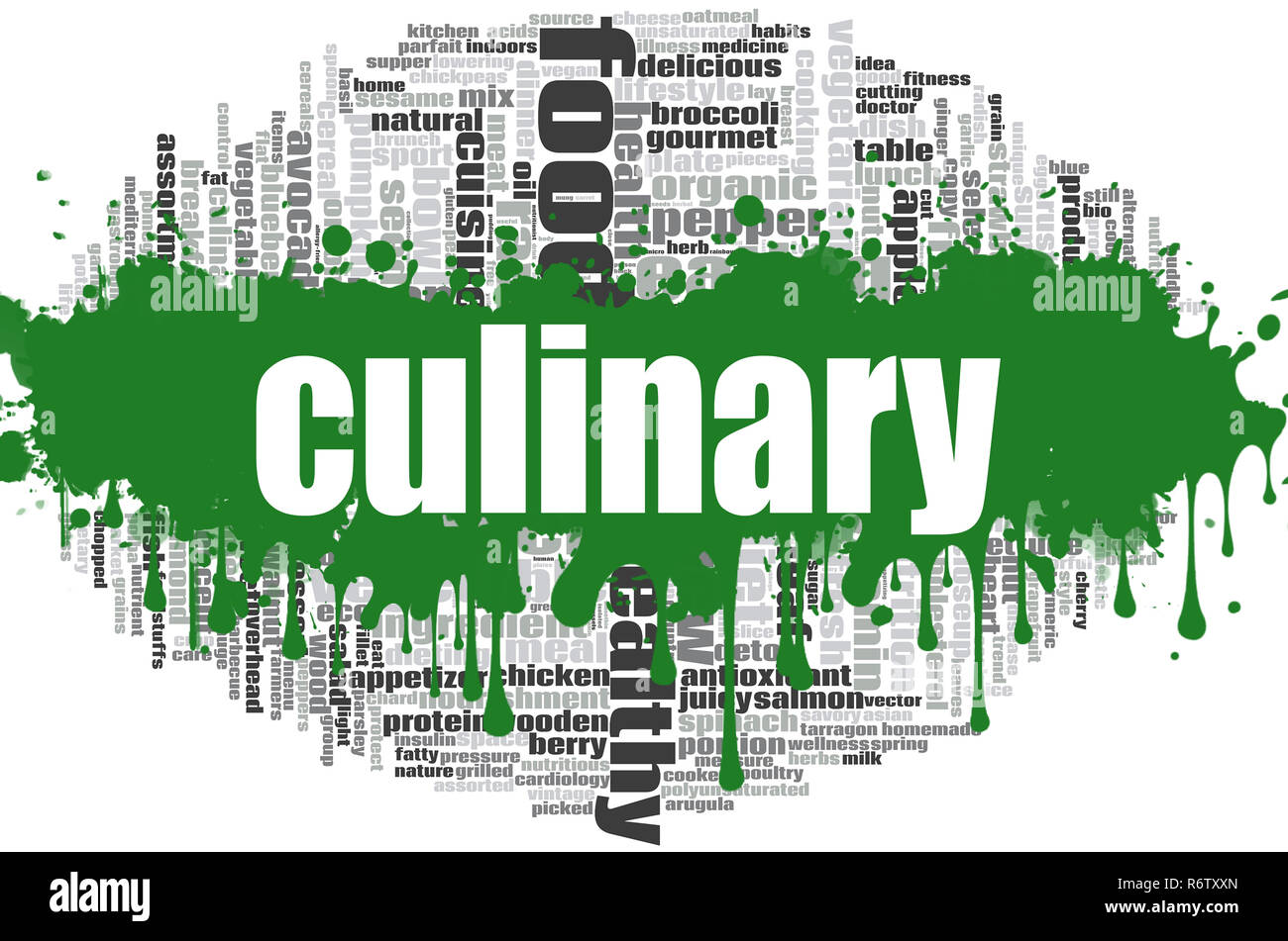Culinary word cloud Stock Photo Alamy