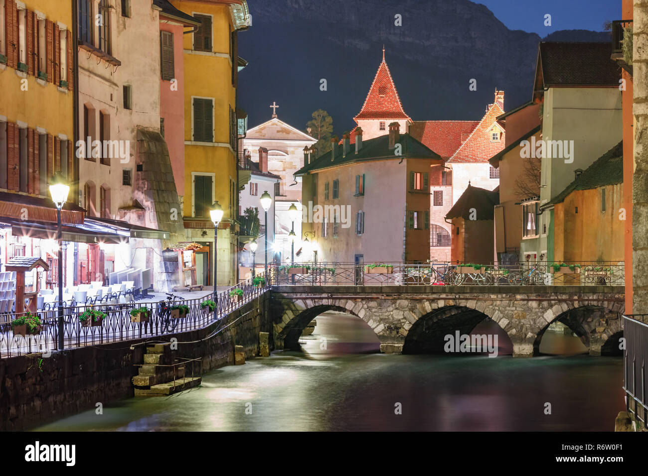 Annecy, called Venice of the Alps, France Stock Photo