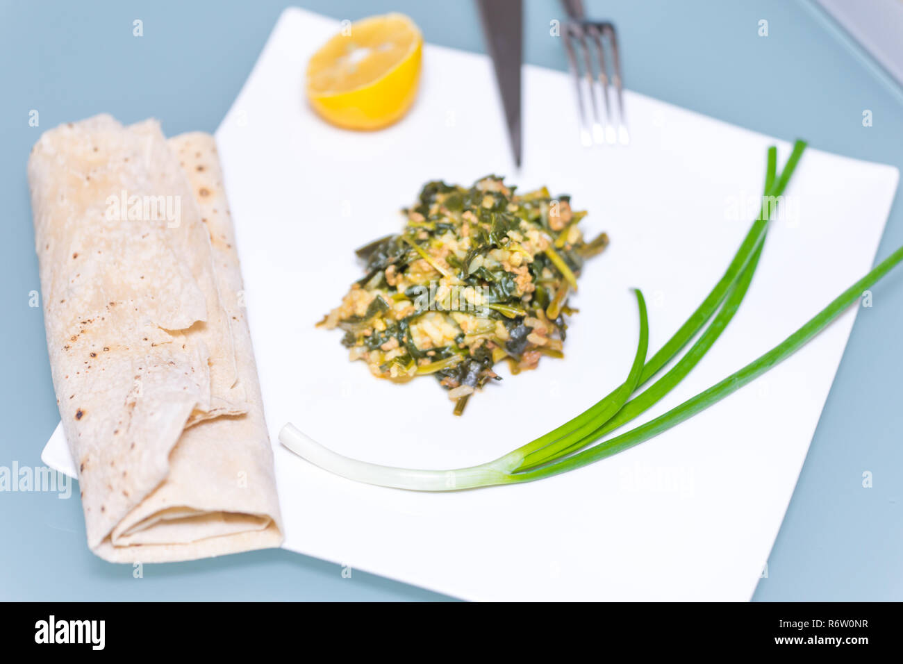 Spinach, The legend of the high iron content Stock Photo Alamy