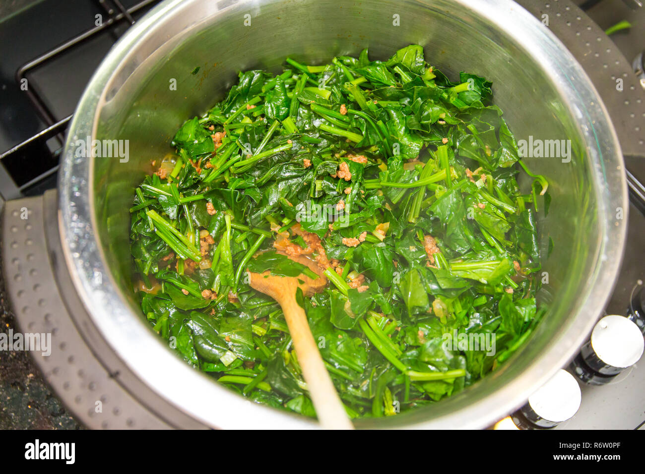 Spinach, The legend of the high iron content Stock Photo Alamy
