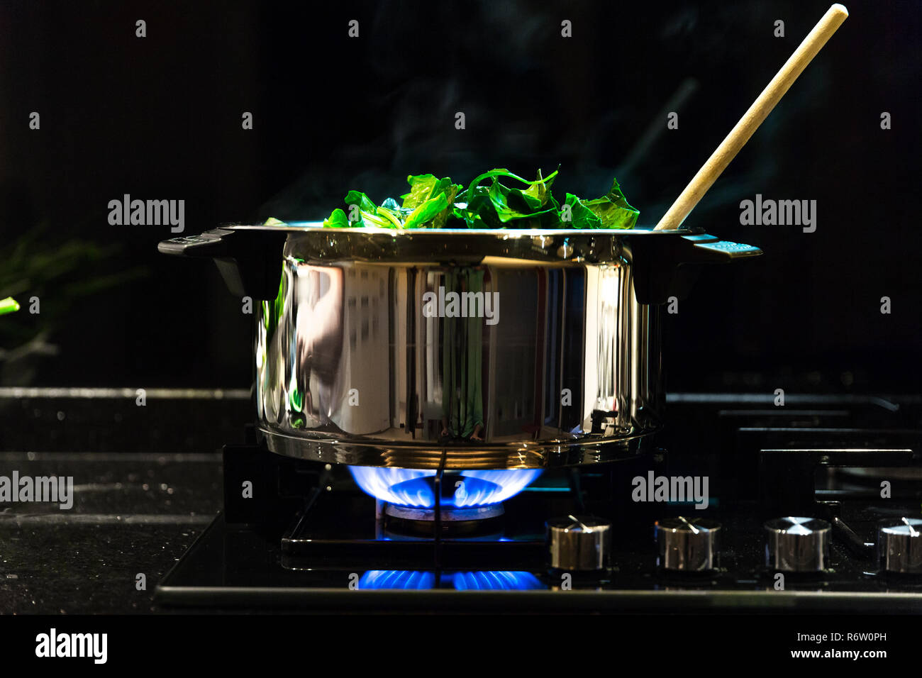 Spinach, The legend of the high iron content Stock Photo Alamy