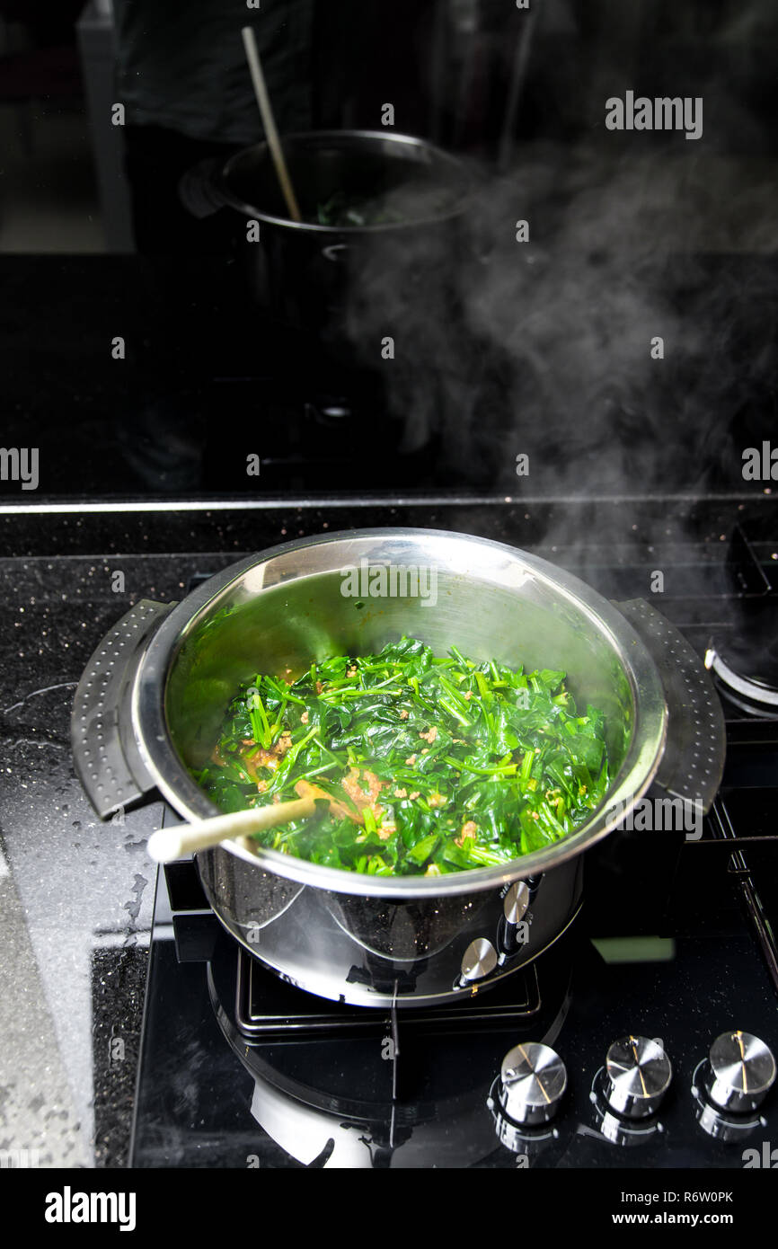 Spinach, The legend of the high iron content Stock Photo Alamy