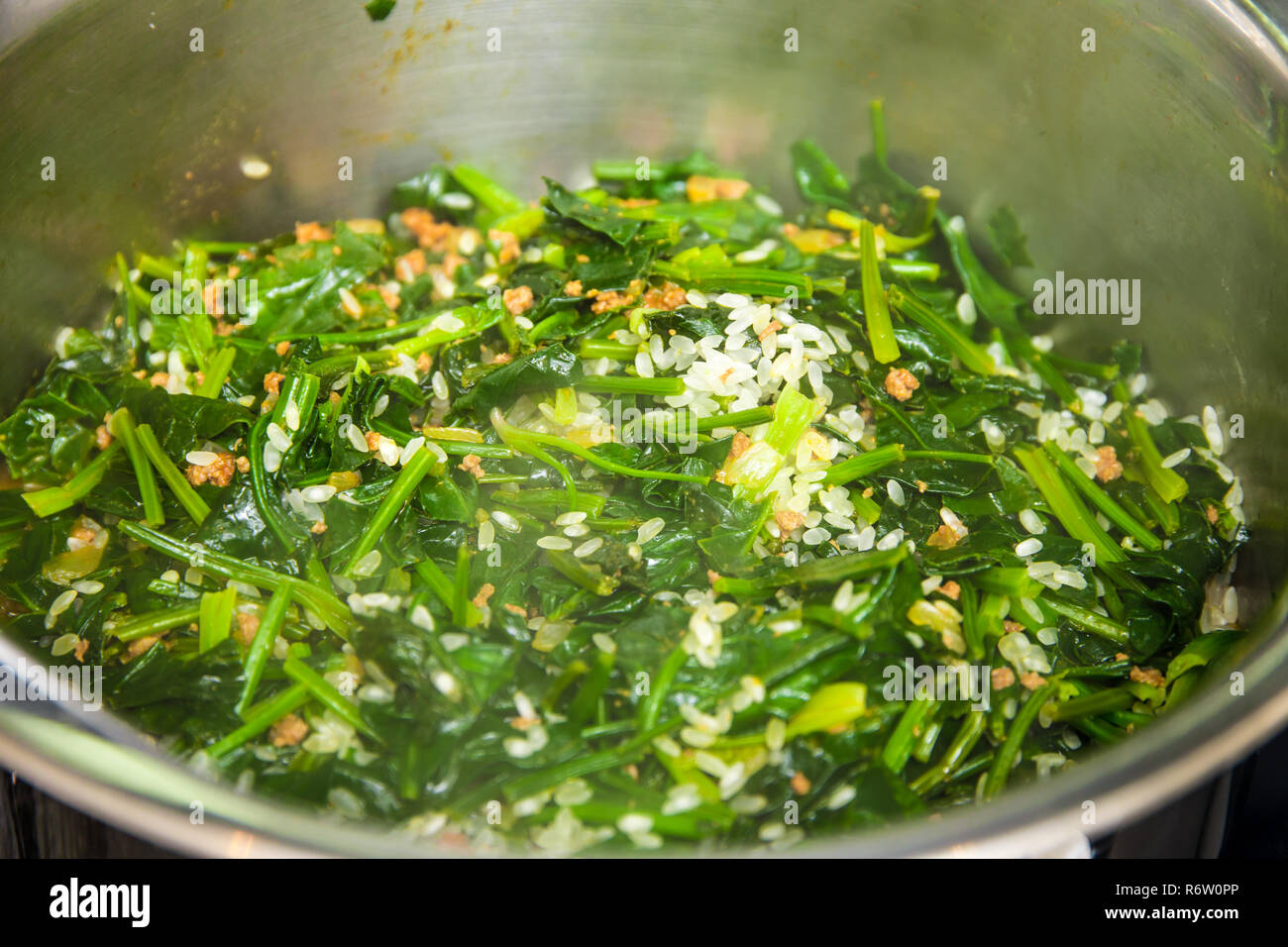 Spinach, The legend of the high iron content Stock Photo Alamy