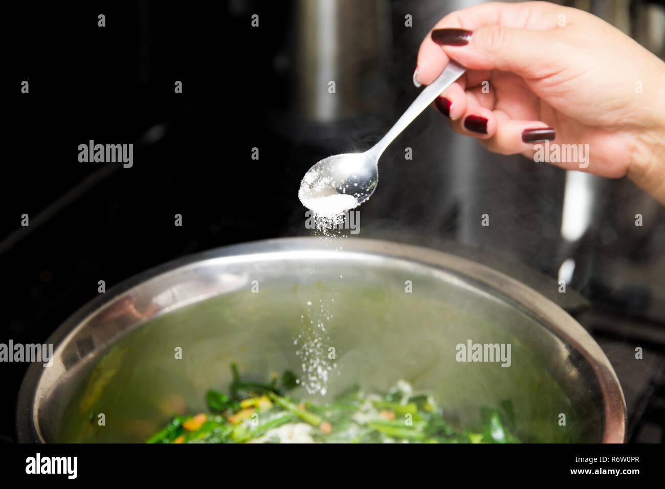 Spinach, The legend of the high iron content Stock Photo Alamy